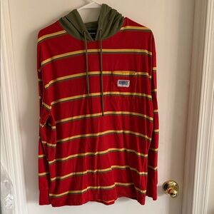 The Hundreds Red and Green Striped Men's Sweater